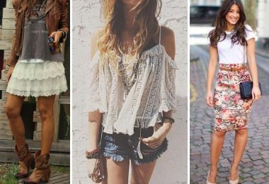 Chicas con diferentes faldas y pantalón