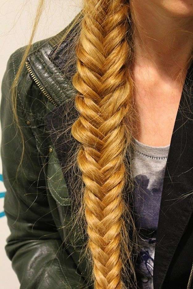 Trenzas de espigas para cabello largo