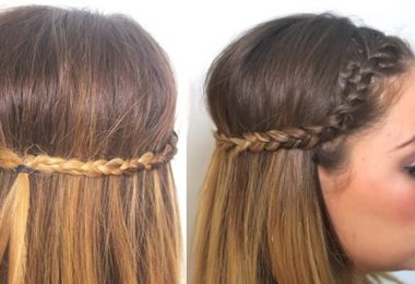 Peinado fácil de trenzas unidas