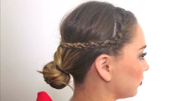 Peinado sencillo trenzas y moño